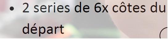 illustration du texte de l'entrainement