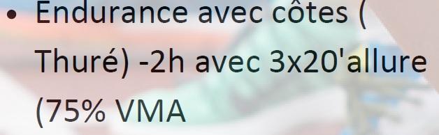illsutration avec le texte de l'entrainement