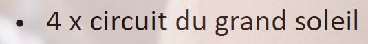 description de l'entaînement