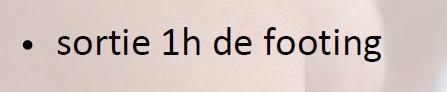 illustration avec le texte de l'entrainement